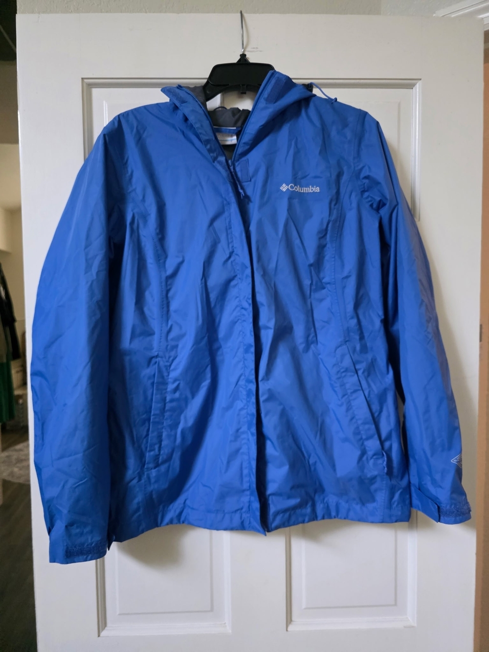 Columbia Men's Royal Blue Hooded Windbreaker Jacket, Size Medium